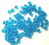 100 6mm Matte Blue Heart Beads